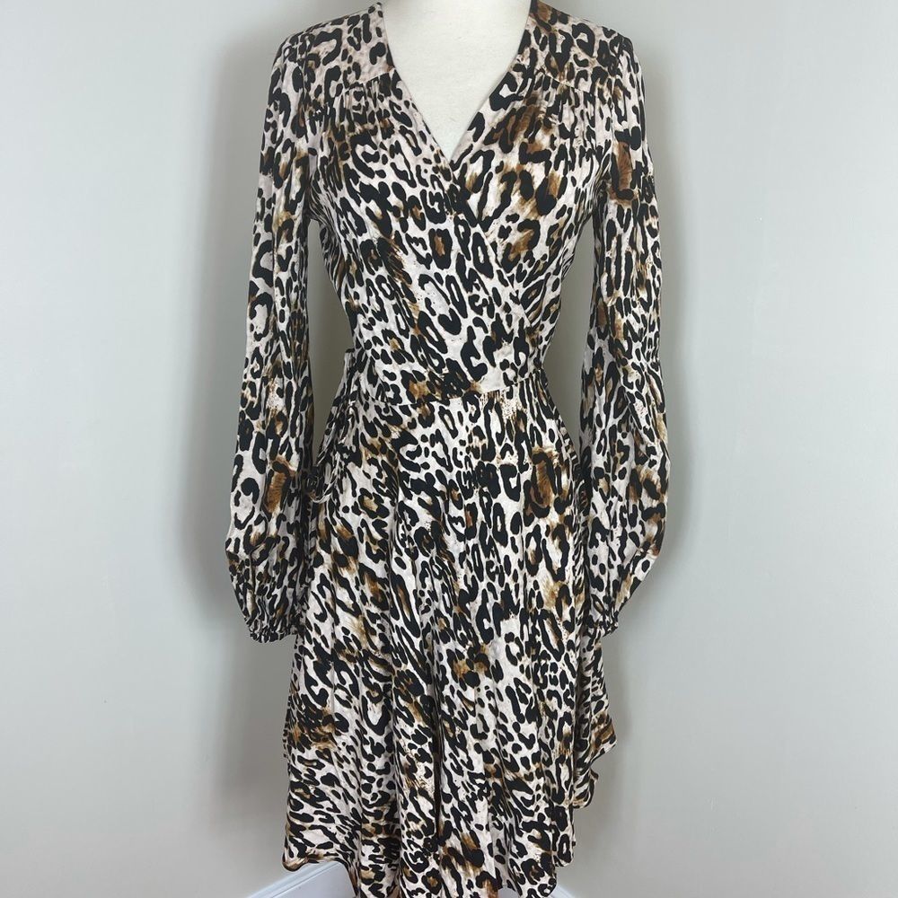Milly Leopard Print Midi Dress